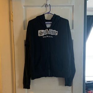 Black Sublime Zip-Up Hoodie